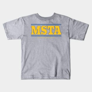 MSTA Old School Sault Ste. Marie Blue/Yellow Kids T-Shirt